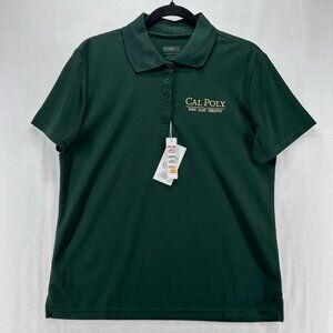 Cal Poly Shirt Womens Sz M Core 365 San Luis Obispo CA Mustangs Golf Polo Green